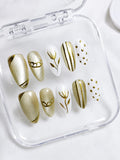 Champagne Glow Cat-Eye Press-on Nails