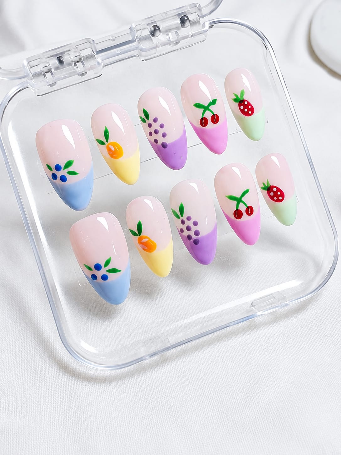 Pastel Fruit Garden Press-on Nails