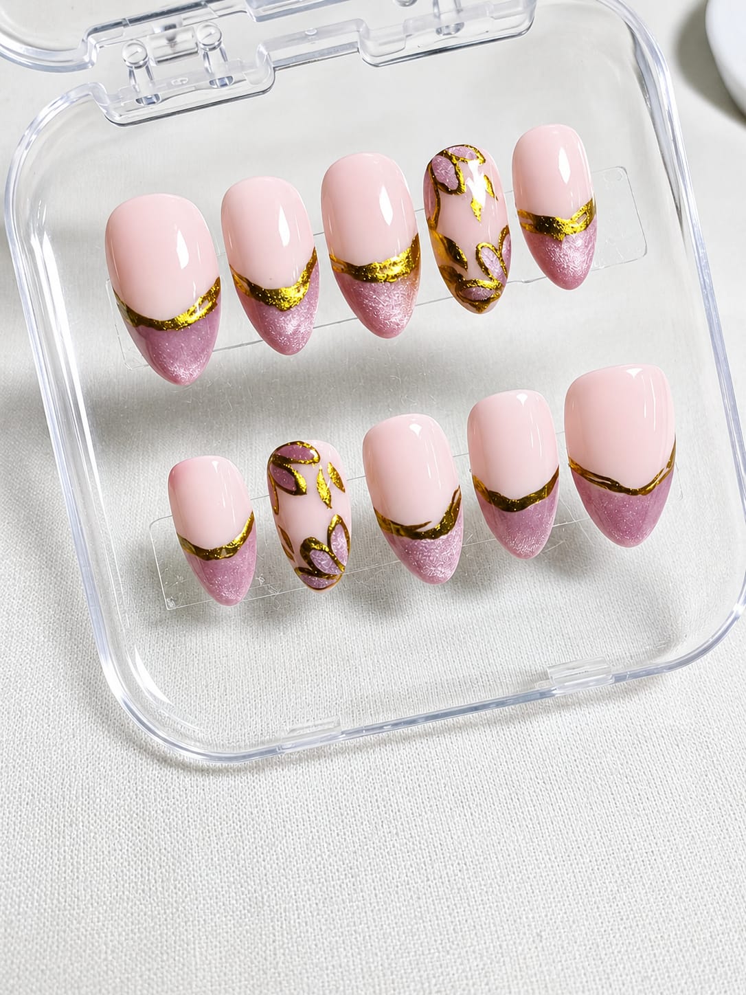 Rose Gold Luxe Cat-Eye Press-on Nails