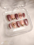 Velvet Rouge Cat-Eye  Press-on Nails